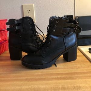 Steve Madden Combat Boots with 3” Heel